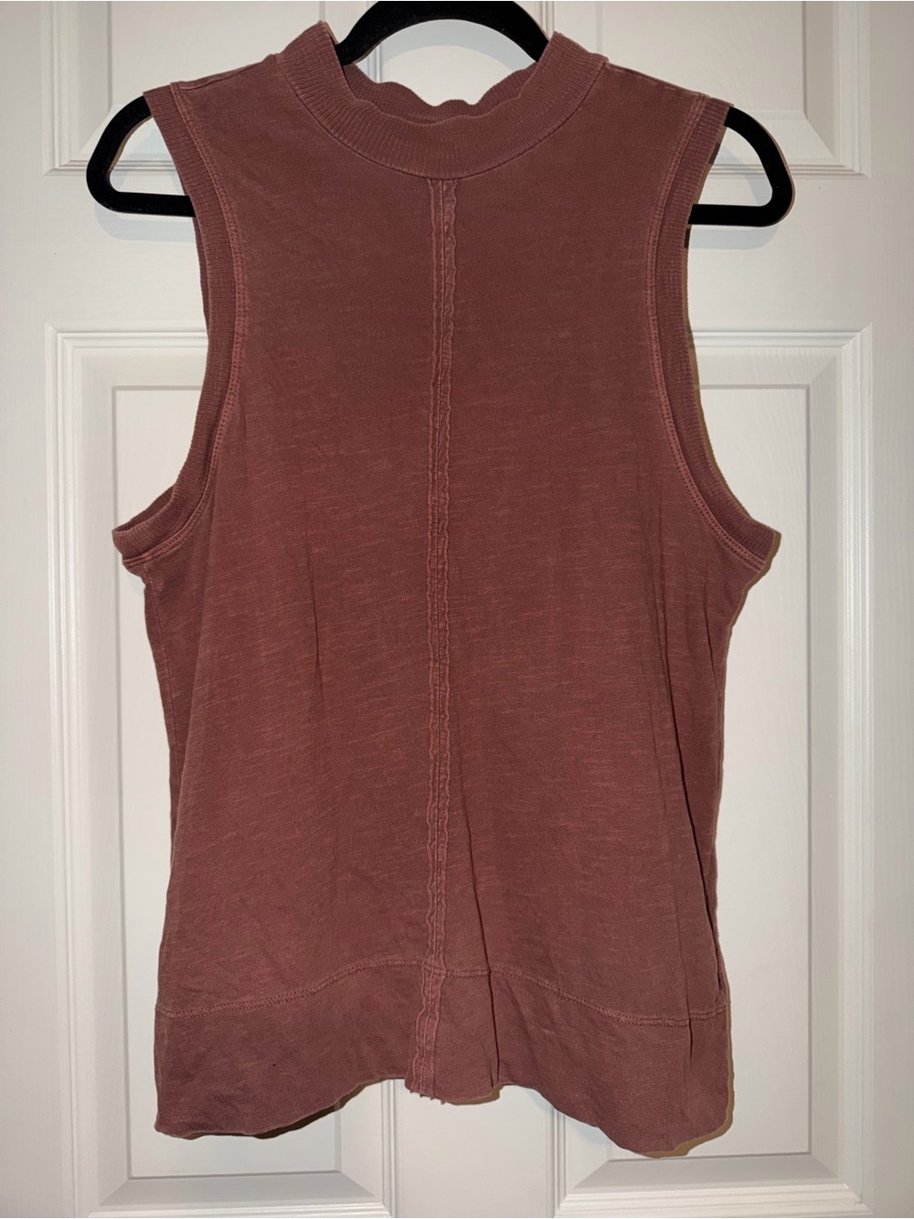 Anthropologie Sleeveless Mock Neck Tank - Mauve Brown